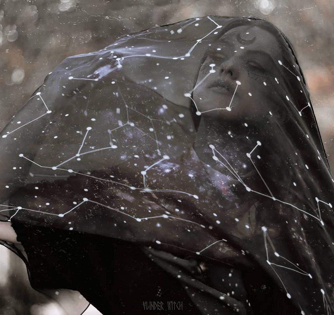 Costurero Real - Wholesale Scarf - Women's - Scarf Constellations dark bohemian Celestial foulard gift7