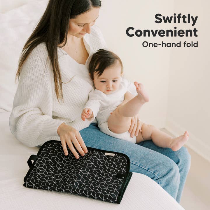 Black Geo Swift Portable Changing Pad for Baby, Diaper Changing Mat for wholesale on Faire