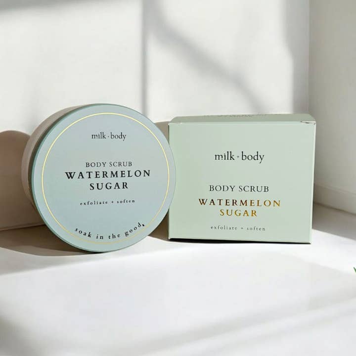 10 oz Body Scrub | Watermelon Sugar and other Purchase Wholesale milk and sugar. Free Returns & Net 60 Terms on Faire trending on Faire.