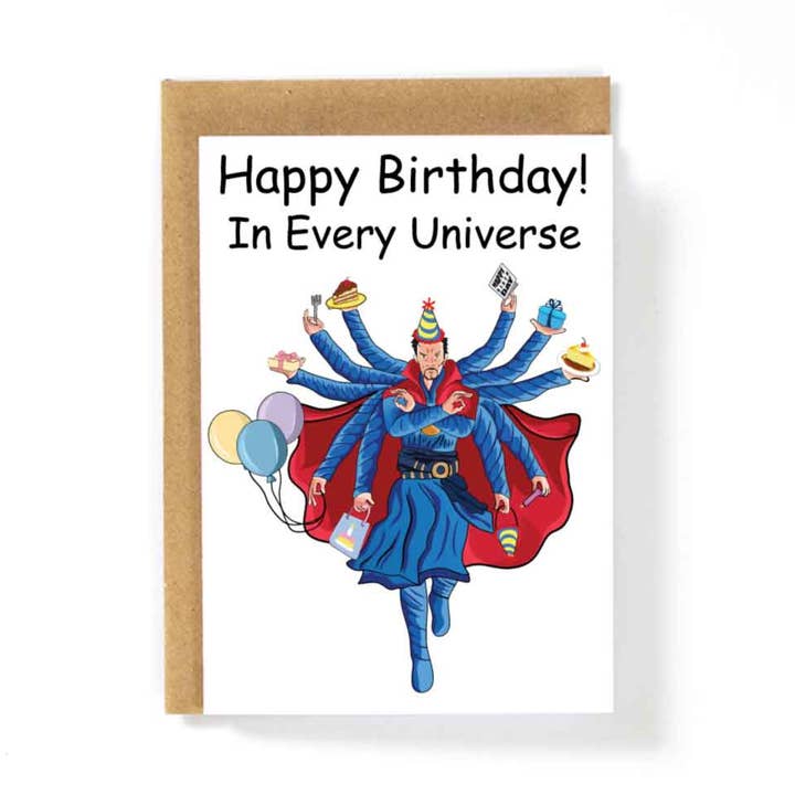 Doctor Strange gelukkige verjaardag in elke universum-kaart voor wholesale door HotAvocado.com