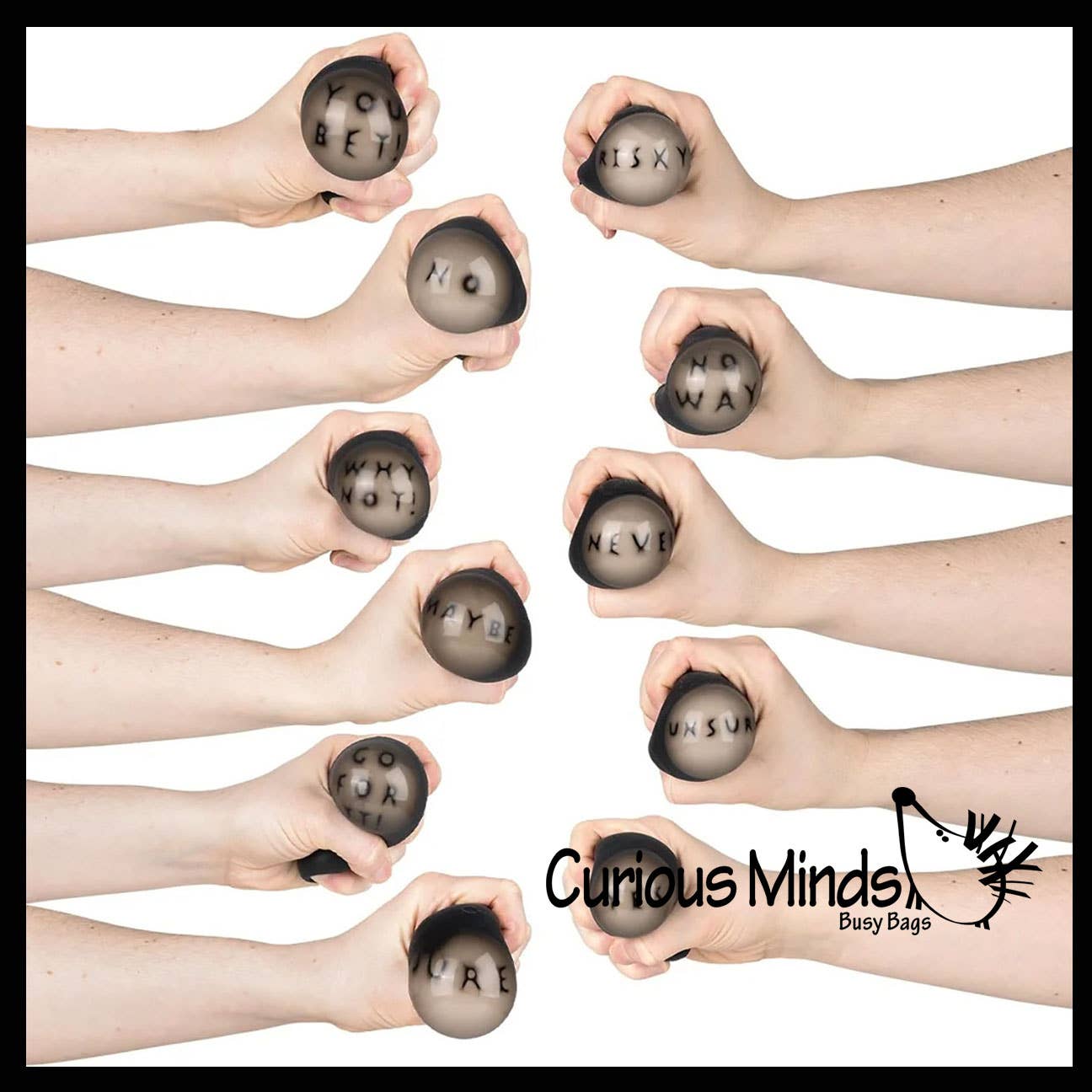 Curious Minds Toys - Wholesale Squishy Toy - Kids & Baby - 1 Magic Fortune Answering Black Ball Question Toy - Fortune 1