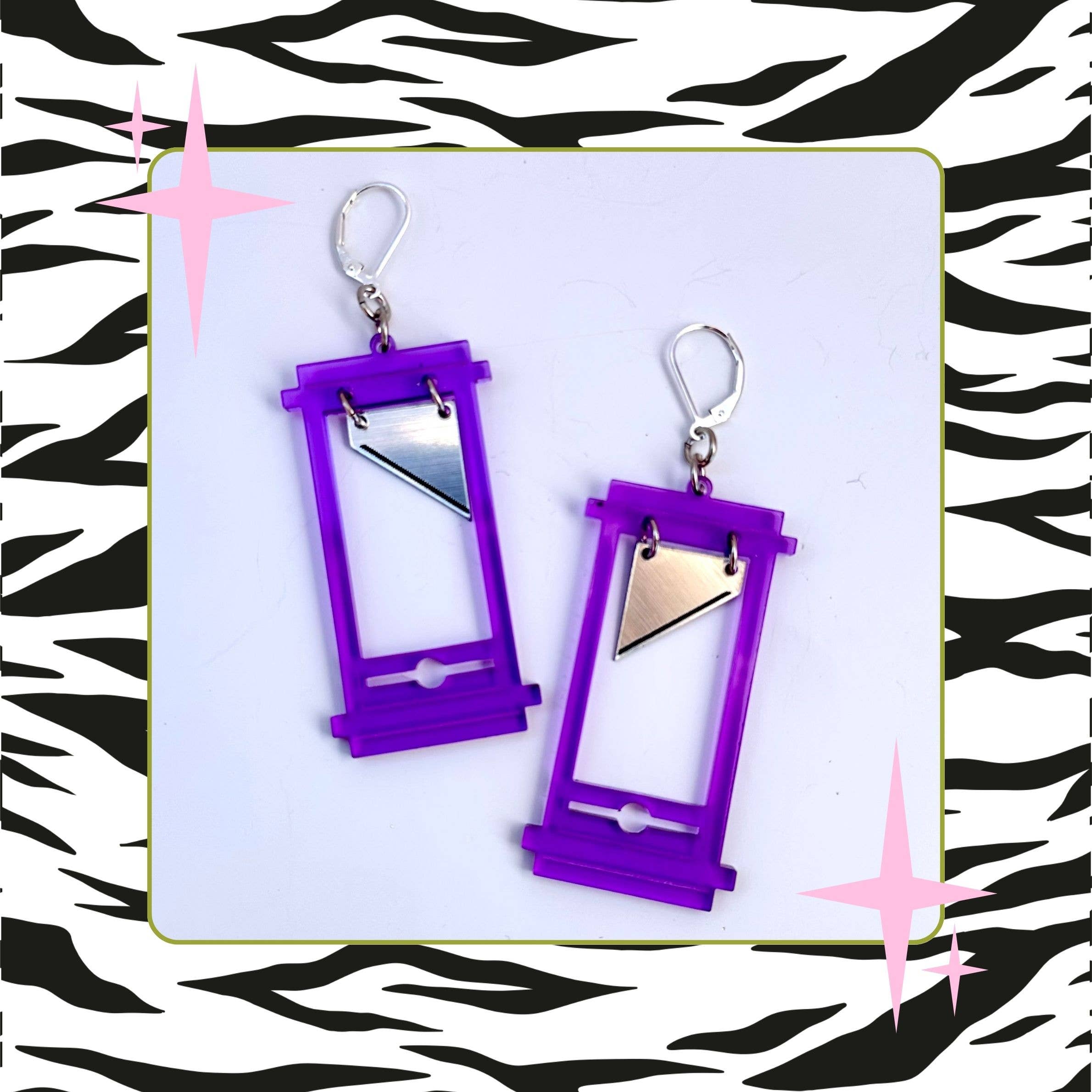 Foolish Fetish - Wholesale Dangle Earrings - Mini Guillotine Earrings : Multiple Colors7