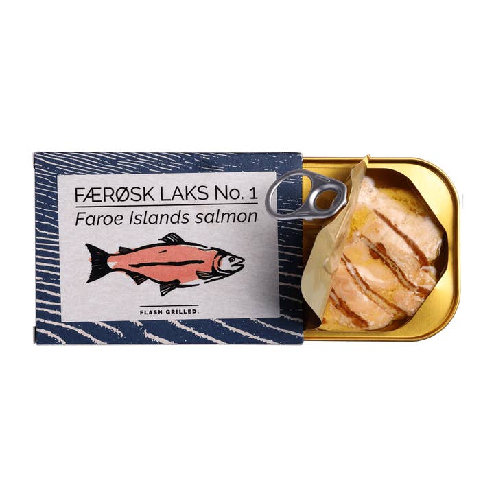 FANGST - Wholesale Tinned Fish - Fangst Færøsk Laks No. 1 Flash Grilled Salmon 110g1