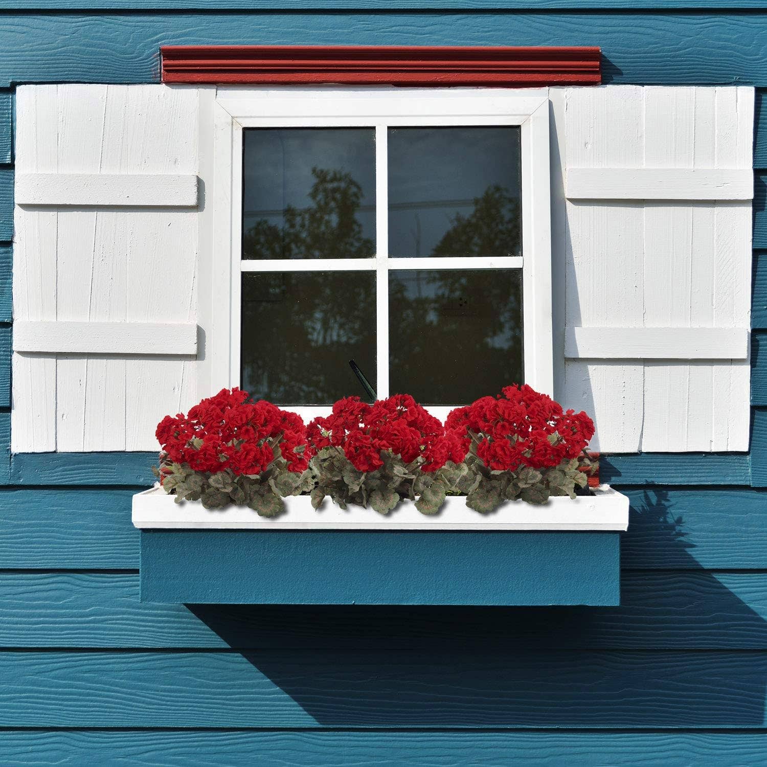 Larksilk – wholesale Konstgjorda blommor – 45 cm röd konstgjord pelargonblomsterbuske - Sidenblommor2