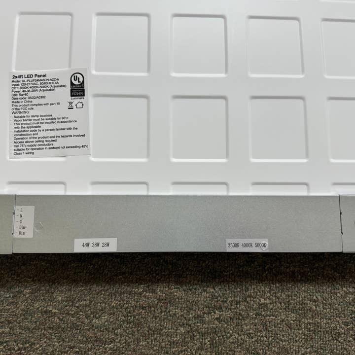 PowerHUB Solution - Wholesale String Lights - 2 x 4 Feet LED Panel Adjustable Watt 28 W 38 W 48 W Adjustable CCT 3500K 4000K 5000K 120-277 Voltage UL Certified3