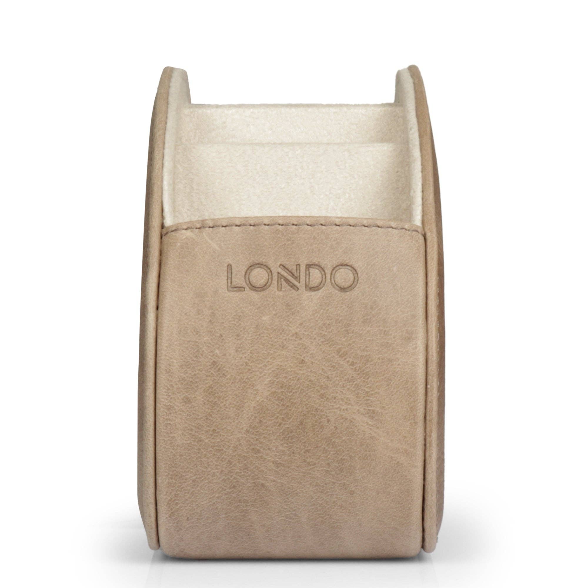 Londo - Wholesale Desk Organizer - Londo Remote Control Holder with 5 Pockets, Store DVD, Blu-Ray, TV, Roku or Apple TV Remotes, Italian Top Grain Leather with Suede Lining15