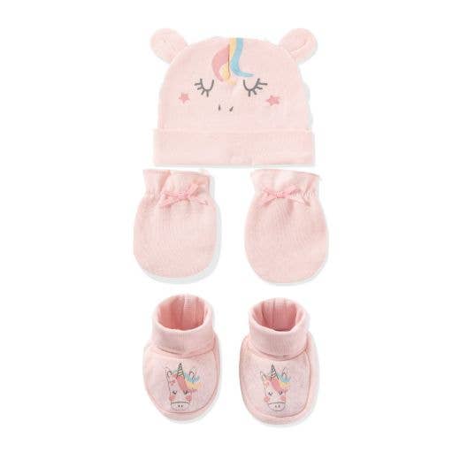 PINK Conjunto de gorro, manoplas y patucos for wholesale on Faire1