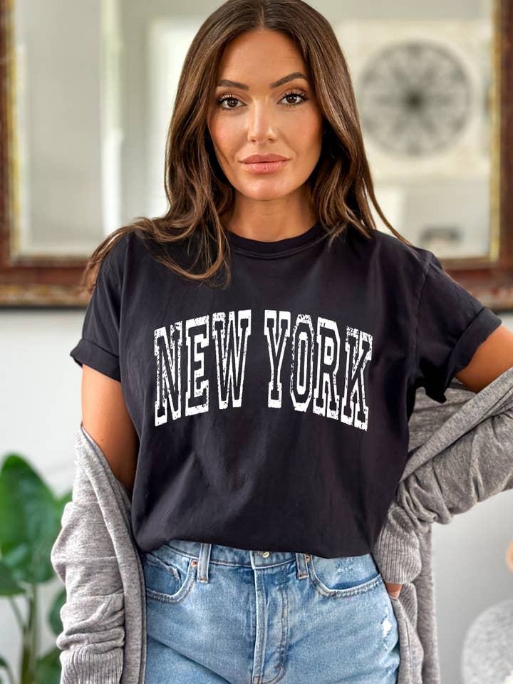 New York State Graphic T-Shirt for wholesale by Desert Raine