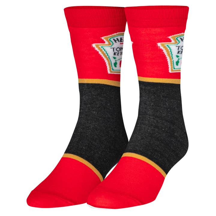 Crazy Socks - Wholesale Socks - Men's - Heinz Ketchup - Mens Crew Folded (Crazy Socks)