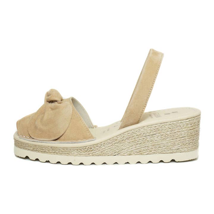 GUELMI - Venta al por mayor Sandalias con plataforma - Mujer - Abarca Cuña - Mujer Ante Piedra Lazo