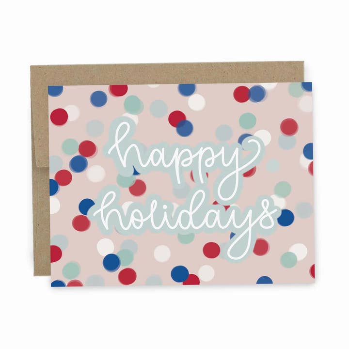 Happy Holidays Card for wholesale by Holyome Design Co.