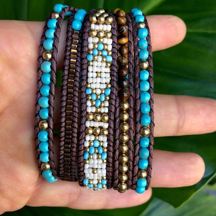 SoulTika - Wholesale Jewelry Set - Handmade 5 Wrap Bracelets - bohemian Bracelet1