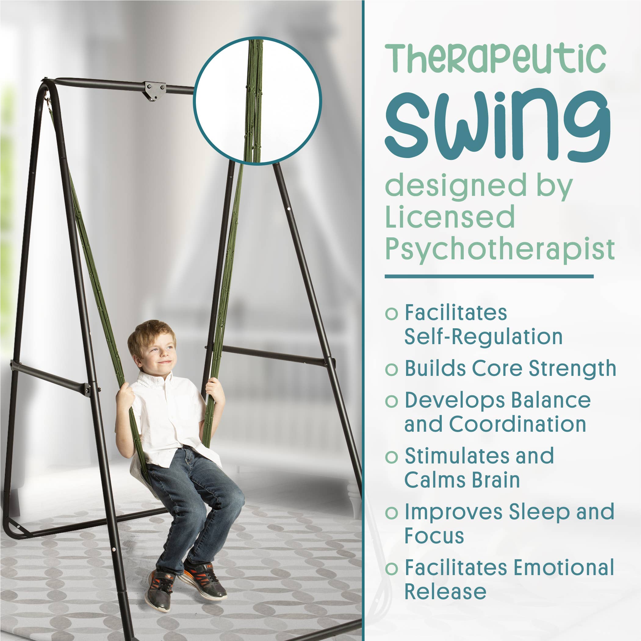 Abby & Noah Co. - Wholesale Swing - Kids & Baby - Sensory Swing for kids- Indoor or Outdoor1