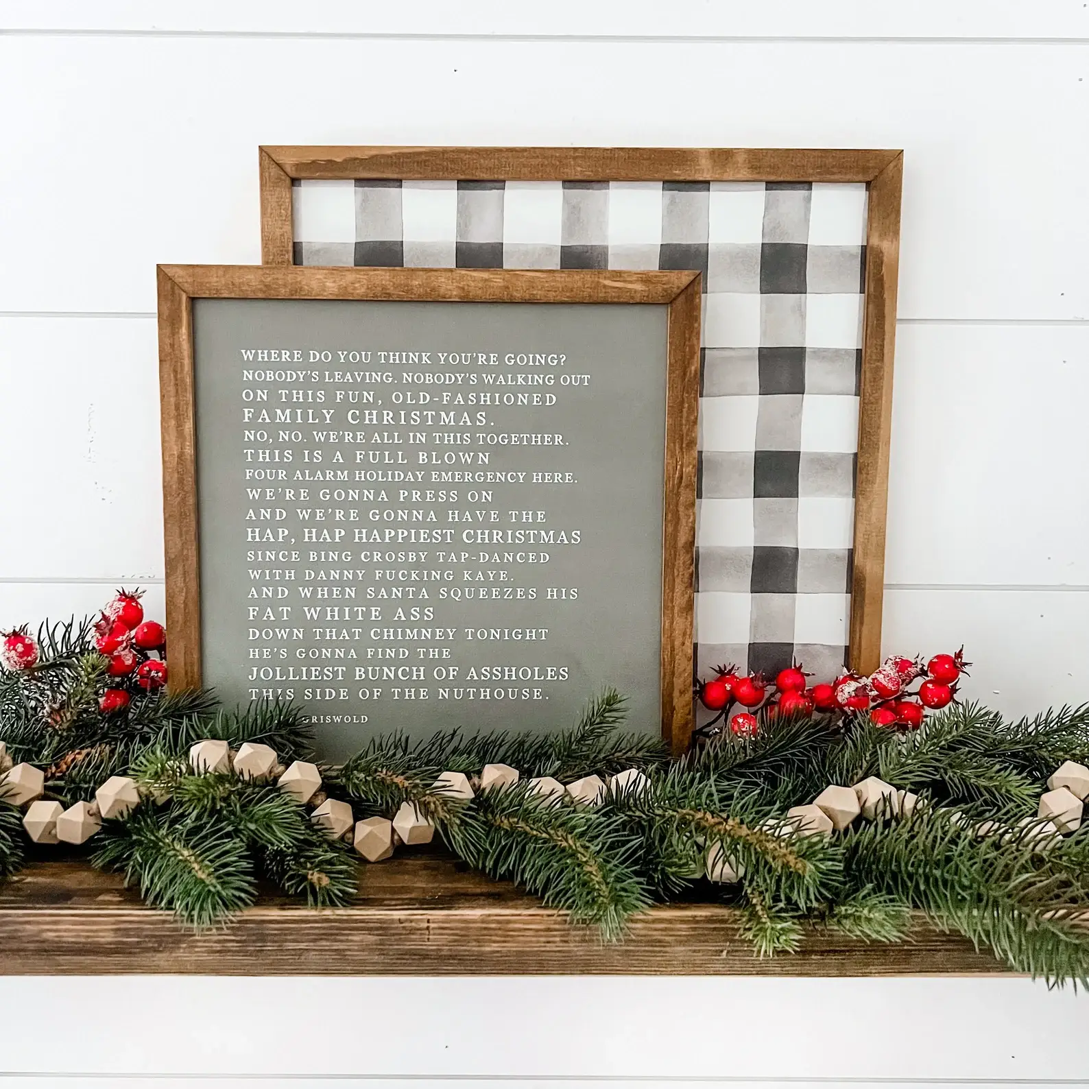 WillowBee Signs & Designs - Wholesale Sign - Jolliest Bunch Quote, Green Background/Square2