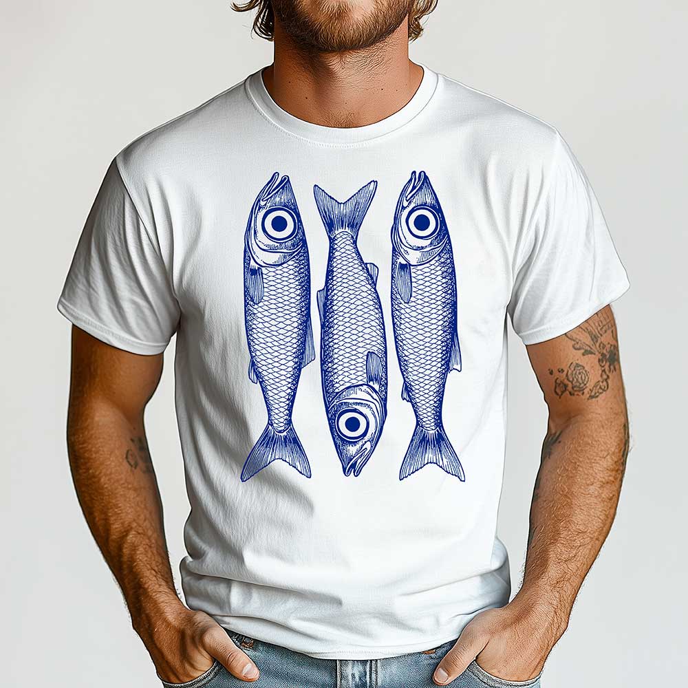 Loftipop - Wholesale T-Shirt (Graphic) - Unisex - Sardines Tinned Fish Tshirt, Coastal Ocean Beach Tee 4
