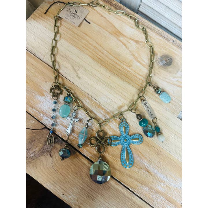 Scooples Jewelry - Wholesale Pendant/Charm Necklace - Gypsy Junk Original-Blues Neck 2
