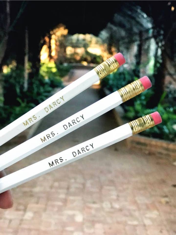Mrs. Darcy Pencils - Pride and Prejudice for wholesale by Hey There Princess
