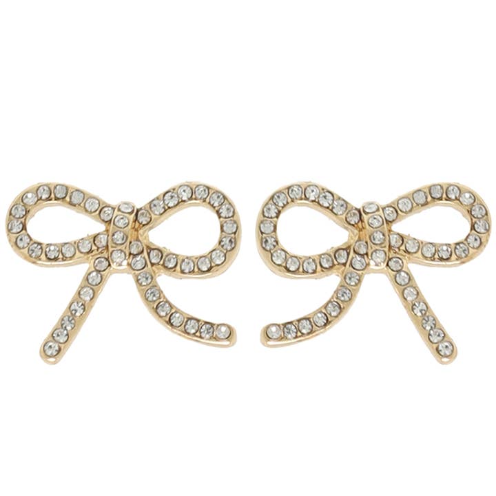 SP Sophia Collection - Wholesale Stud/Post Earrings - Fashion Cut-Out Bow Knot Post Earrings