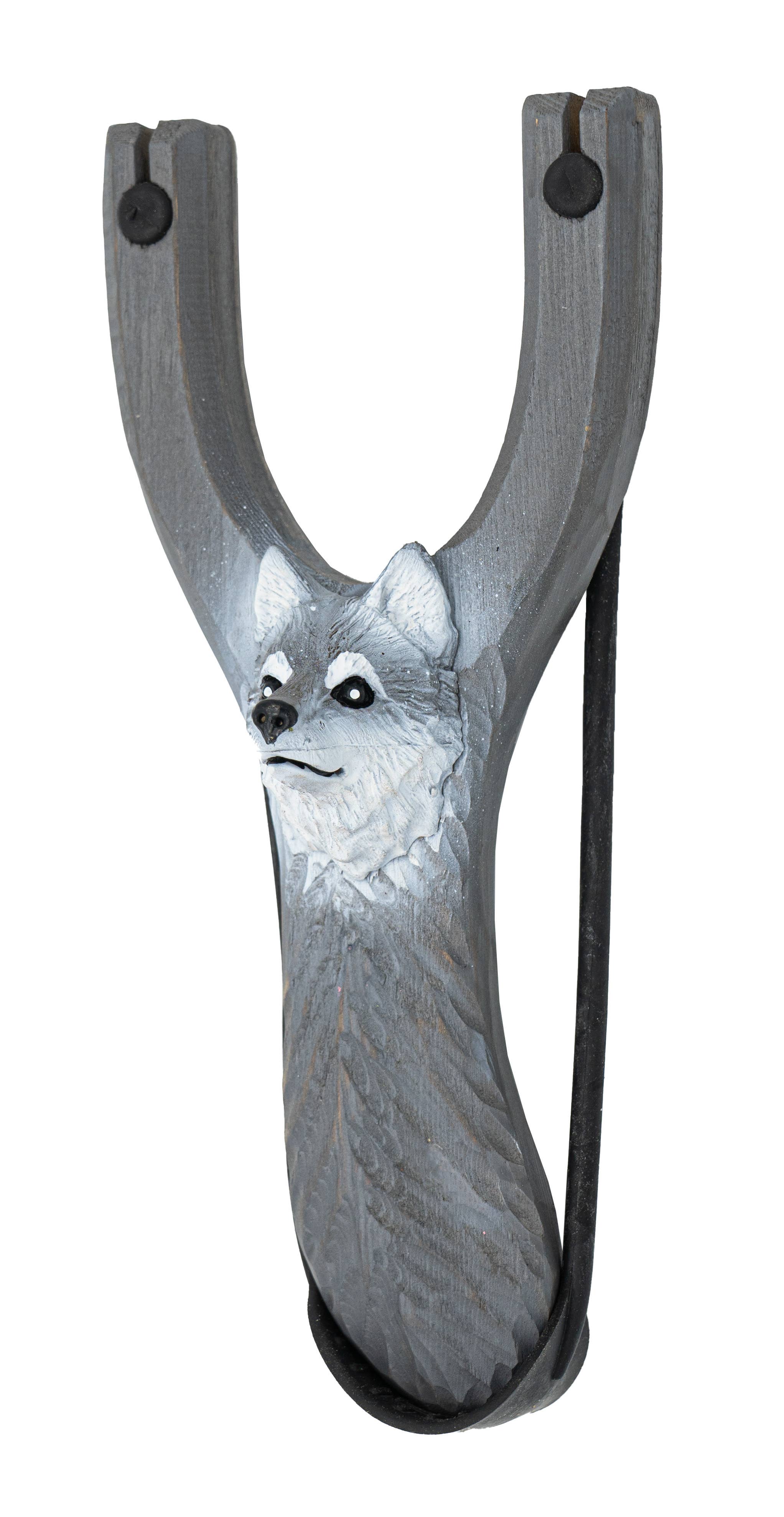 Pawnee Bill’s - Vendita all'ingrosso Fionda - Bambini - Fionde in legno con teste di animali in resina17