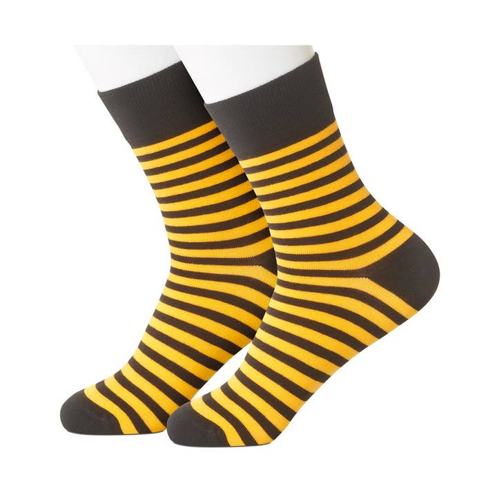 Sort og guld stribe Kvinders sokker for engroshandel hos Beau Ties of Vermont