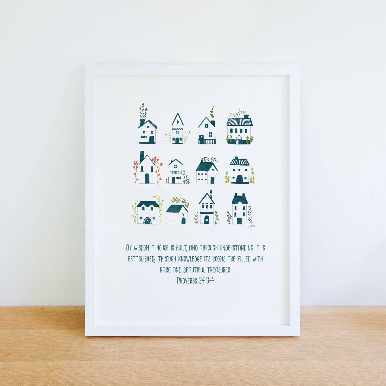 EverElling - Wholesale Art Print - By Wisdom A House Is Built Print1