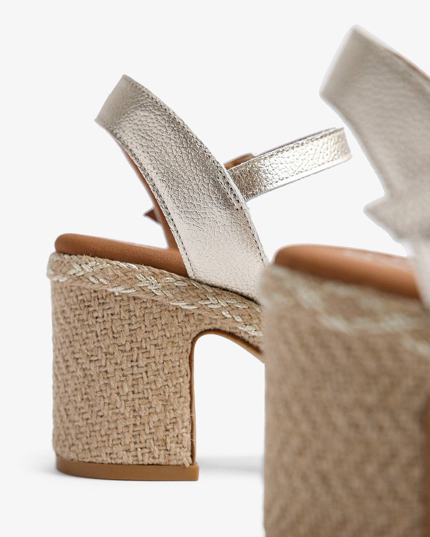 POPA - Wholesale Platform Heels - Women's - Nerina Amura Gold Jute Sandal5