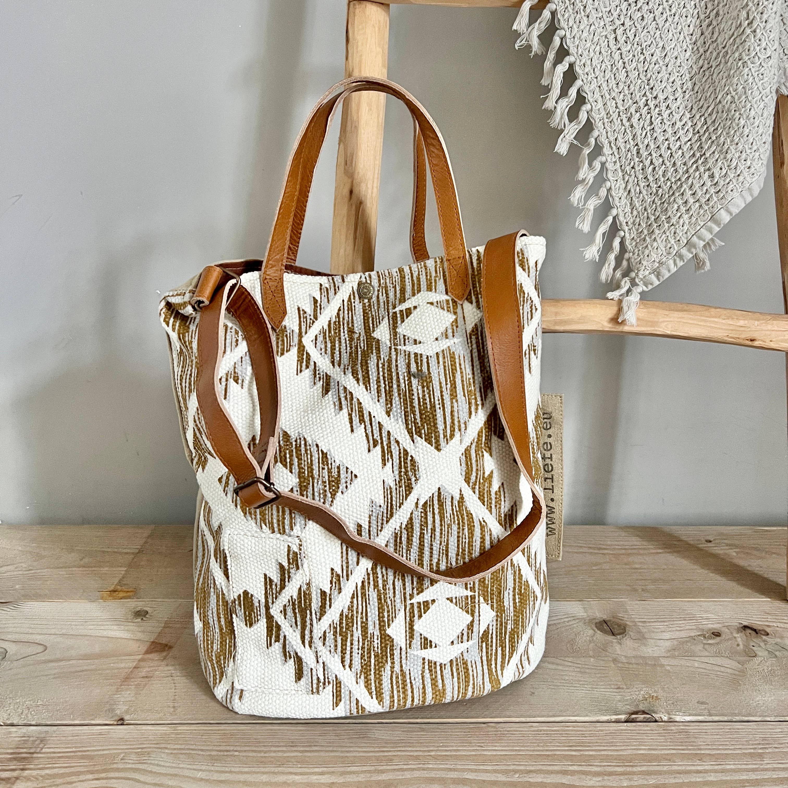 Liefe NL - Vendita all'ingrosso Borsa tote - Donna - Borsa a secchiello Aztek in tessuti riciclati e sostenibili3