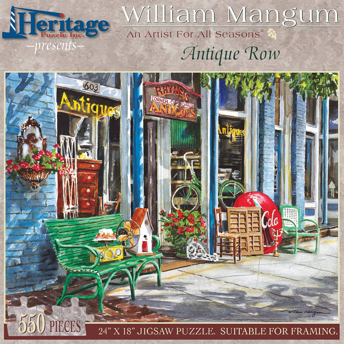 Heritage Puzzle - Wholesale Puzzle - Adult - Antique Row 550 piece Puzzle1