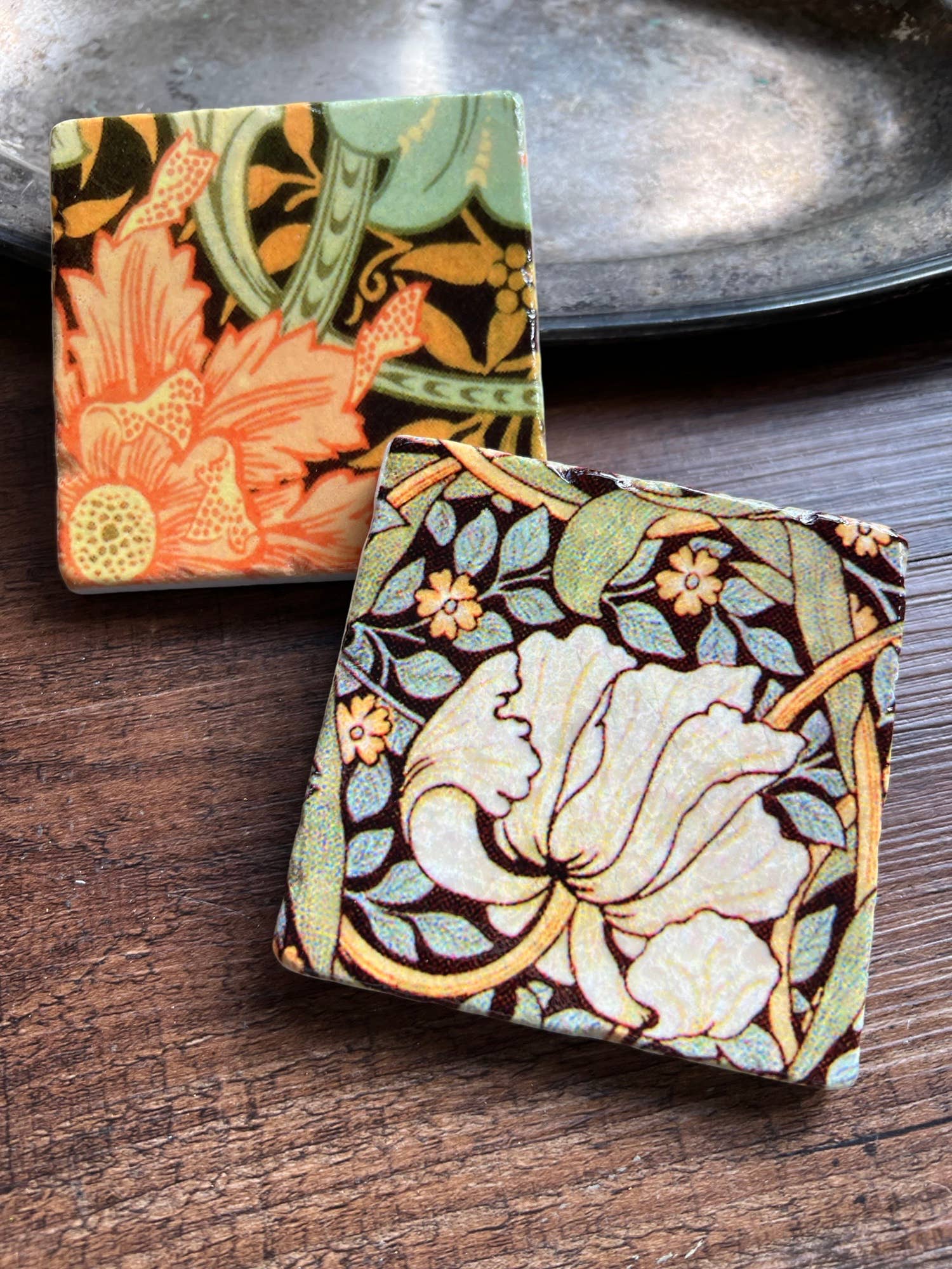 The Painted Lily - Wholesale Coasters - Peachy, Peachy stone coasters - case of 42