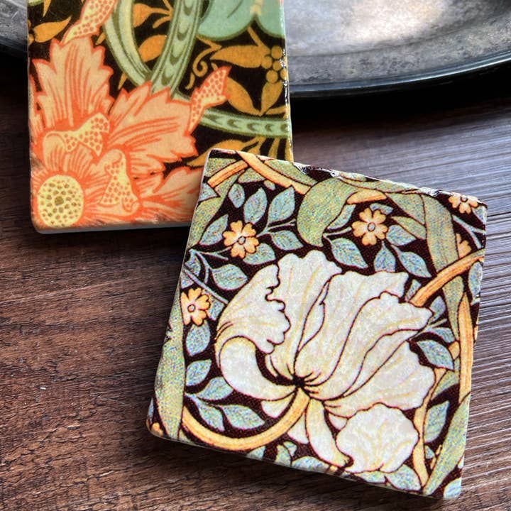 The Painted Lily - Wholesale Coasters - Peachy, Peachy stone coasters - case of 42