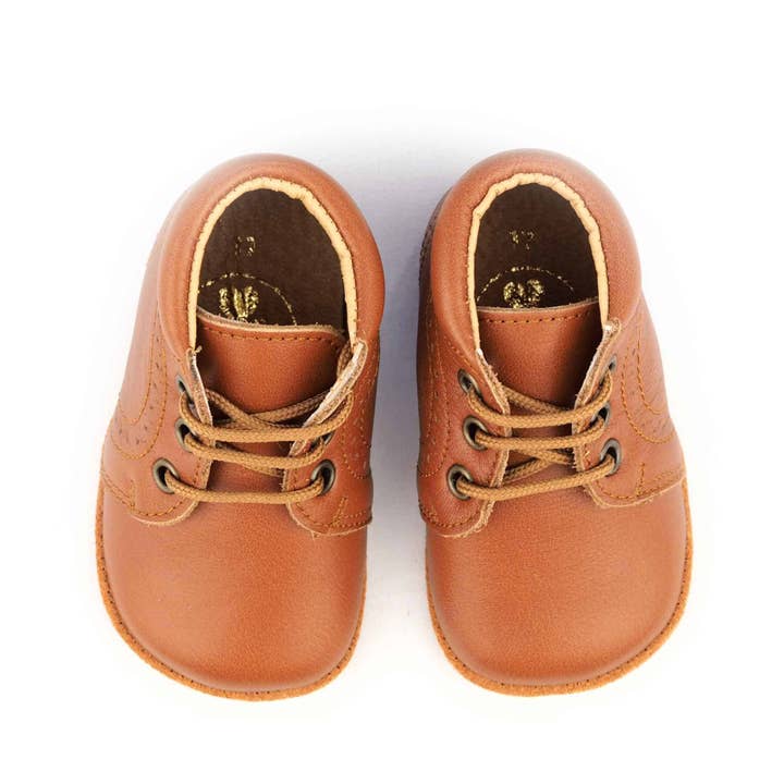 marron Bottes bébé en cuir marron en vente sur Faire