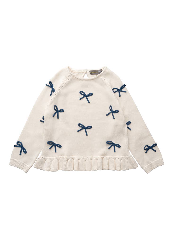 hanevild - Wholesale Knit Sweater - Kids - More bows sweater - børnesweatre0