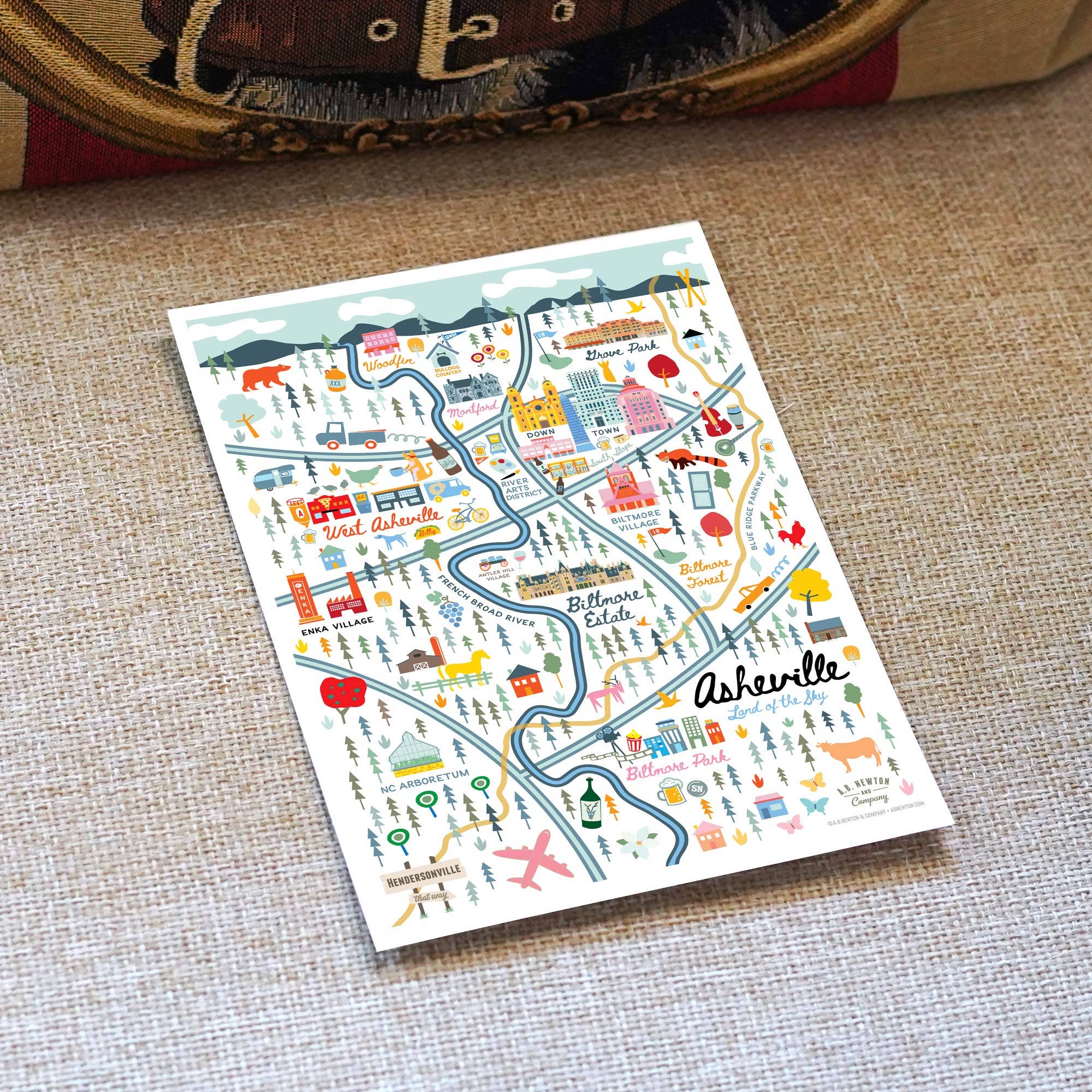 A. B. Newton and Company - Wholesale Postcard - ASHEVILLE NC City Series Postcard 5x71