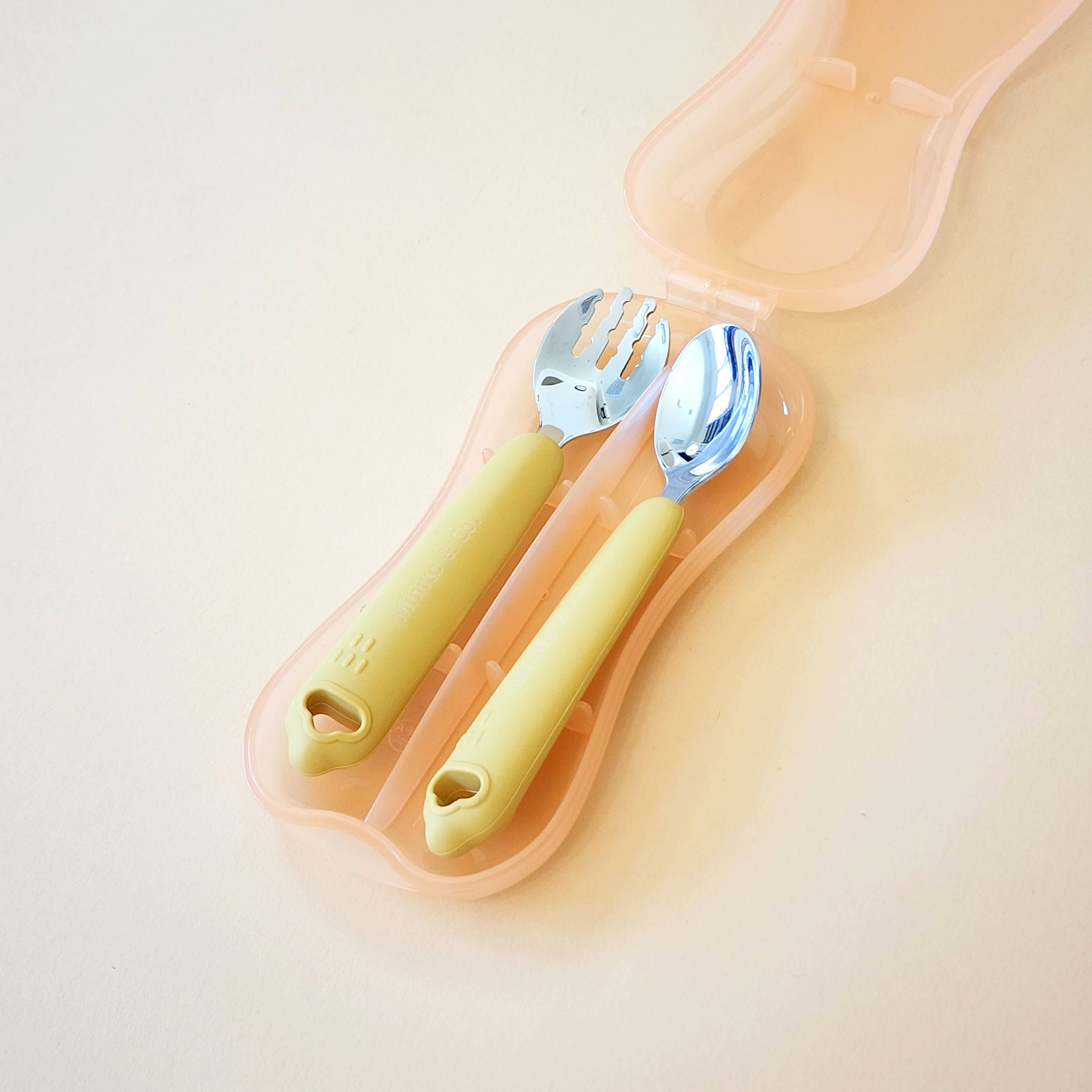 Minito & Co. – wholesale Flatware set – Kids & Baby – Silicone & Stainless Steel kids Utensils with Case10