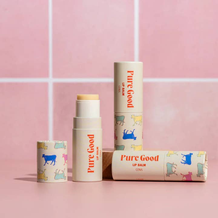 Fresh Citrus Lip Balm - Set of 4 for wholesale by Pure Good
