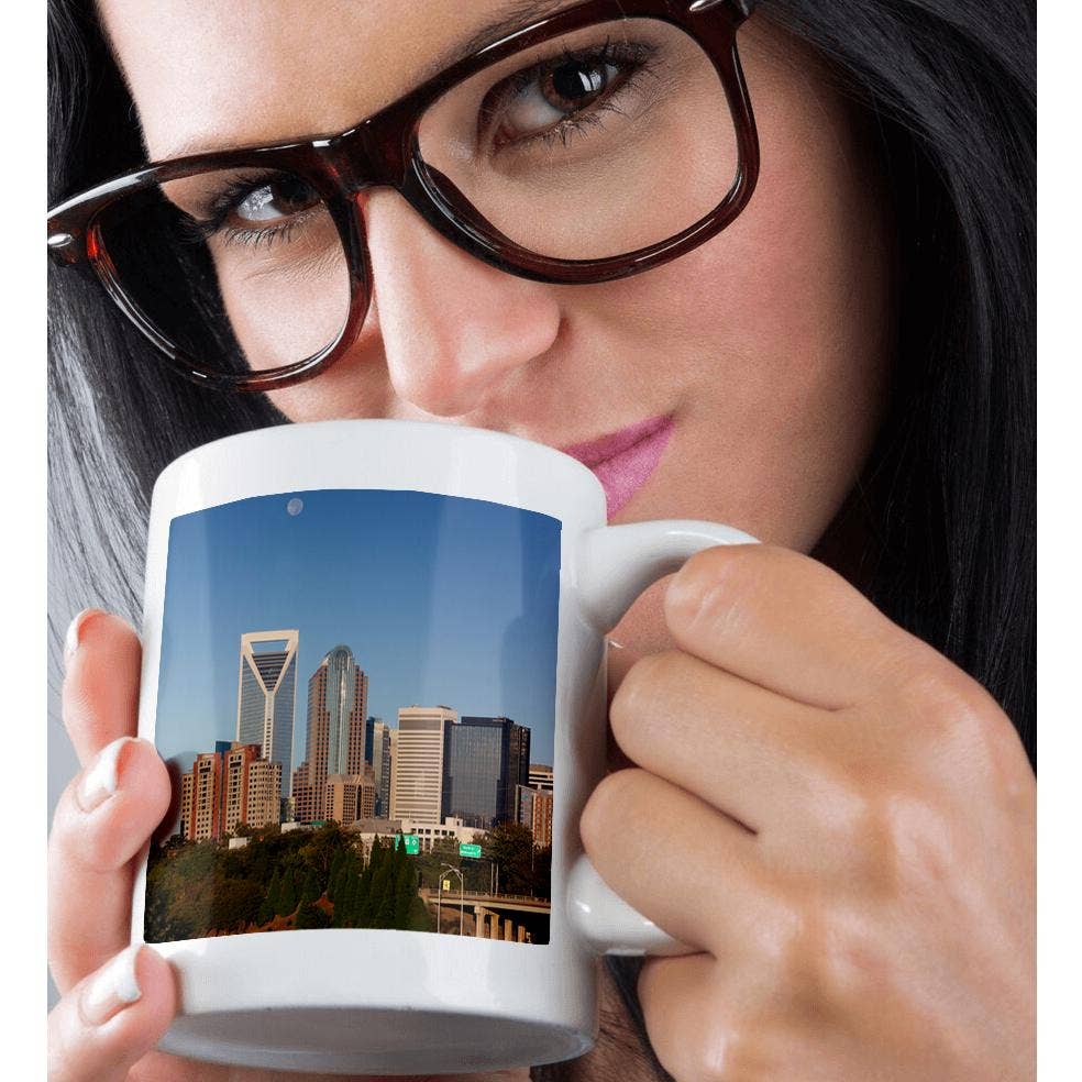 3dRose - Wholesale Coffee Mug - 3dRose, North Carolina, Charlotte, city skyline from Route 74, morning, Mug9