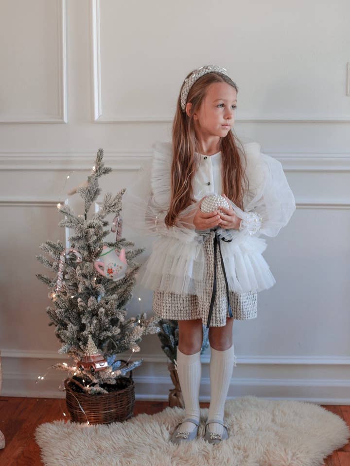 Petite Maison Kids - Venta al por mayor Vestido - Niños - Conjunto de blusa y falda Vera Tweed14