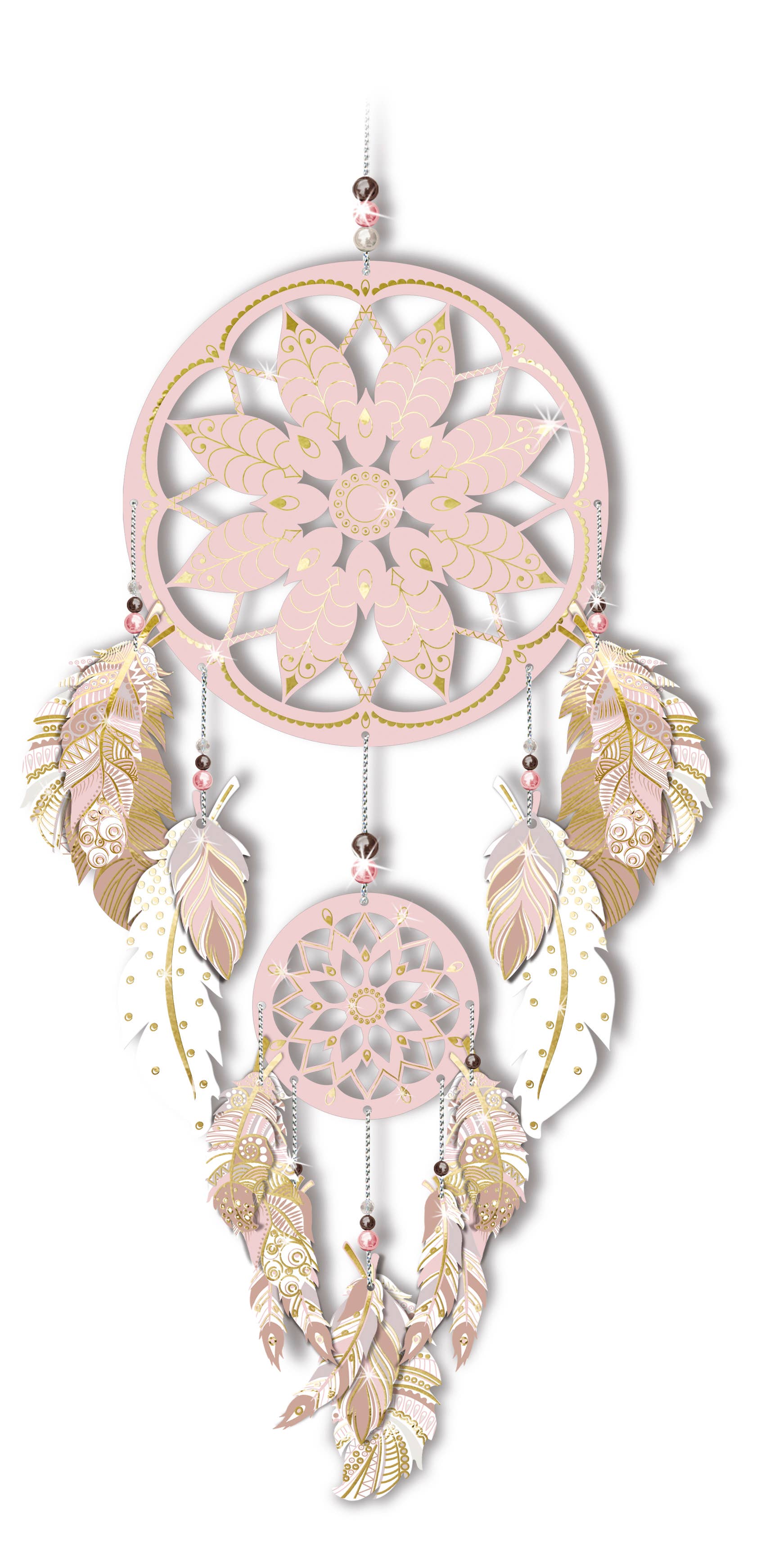 URSUS® / Buntpapierfabrik Ludwig Bähr GmbH & Co. KG - Wholesale DIY Craft Kit - Decorative set “dream catcher”, rose/gold2