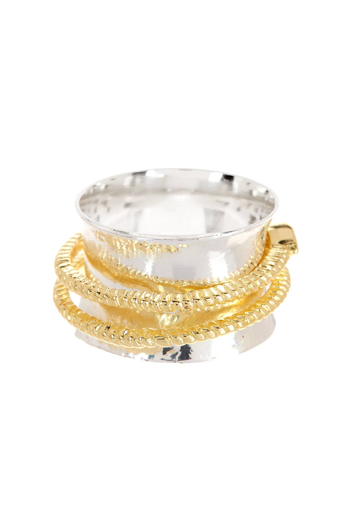 Zoey Simmons - Vendita all'ingrosso Anelli multipietra - Anello Spinner Avril bicolore - SF1