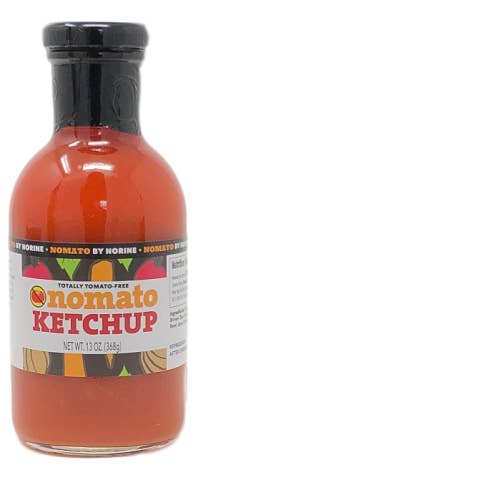Ketchup Nomato sans tomate 6/13 oz pour la vente par Nomato by Norine