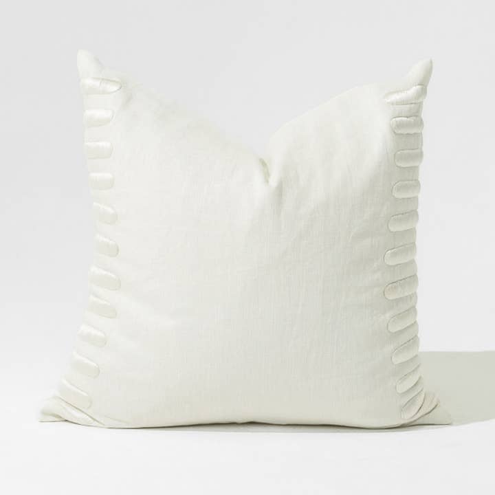 Crop Bars White Lounge Cushion 55 x 55cm for wholesale by BHD HOME