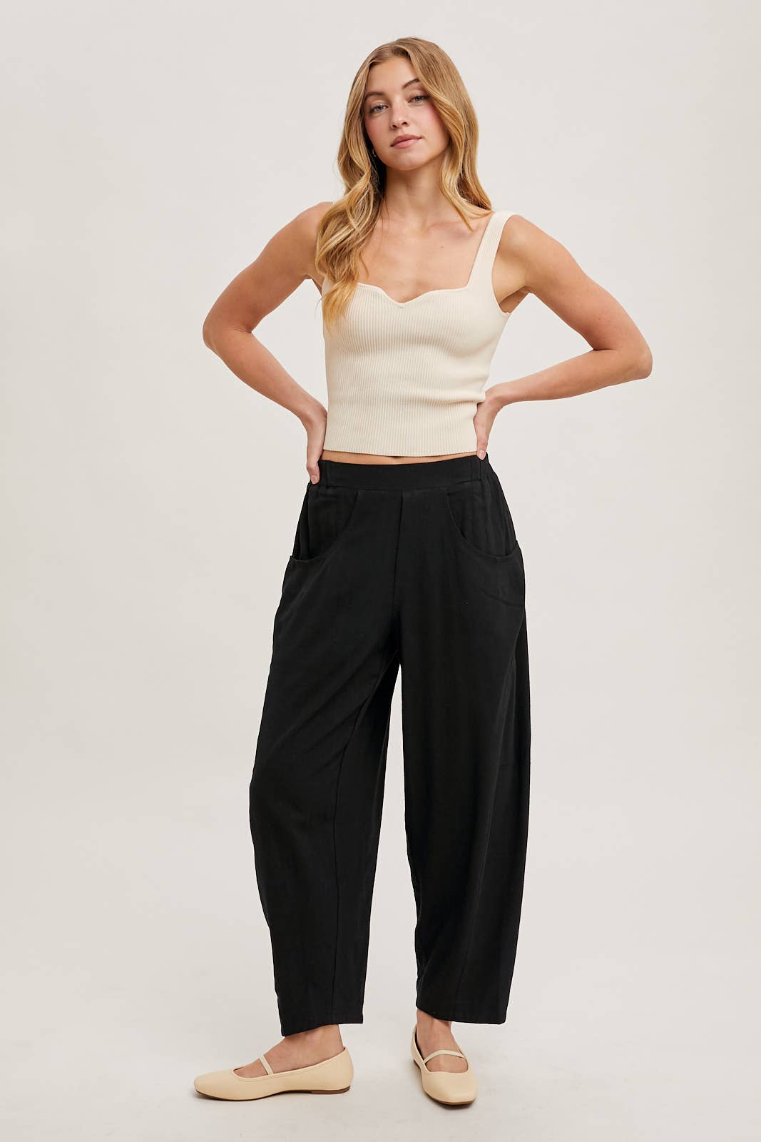 Bluivy - Wholesale Pants - Women's - RELAXED BARREL PANTS WITH POCKETS16