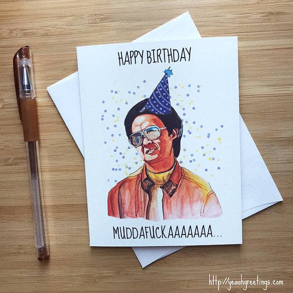 Yeaoh! Greetings - Wholesale Birthday Card - Funny Mr Chow "Muddafuckaaa' Birthday Card Hangover0