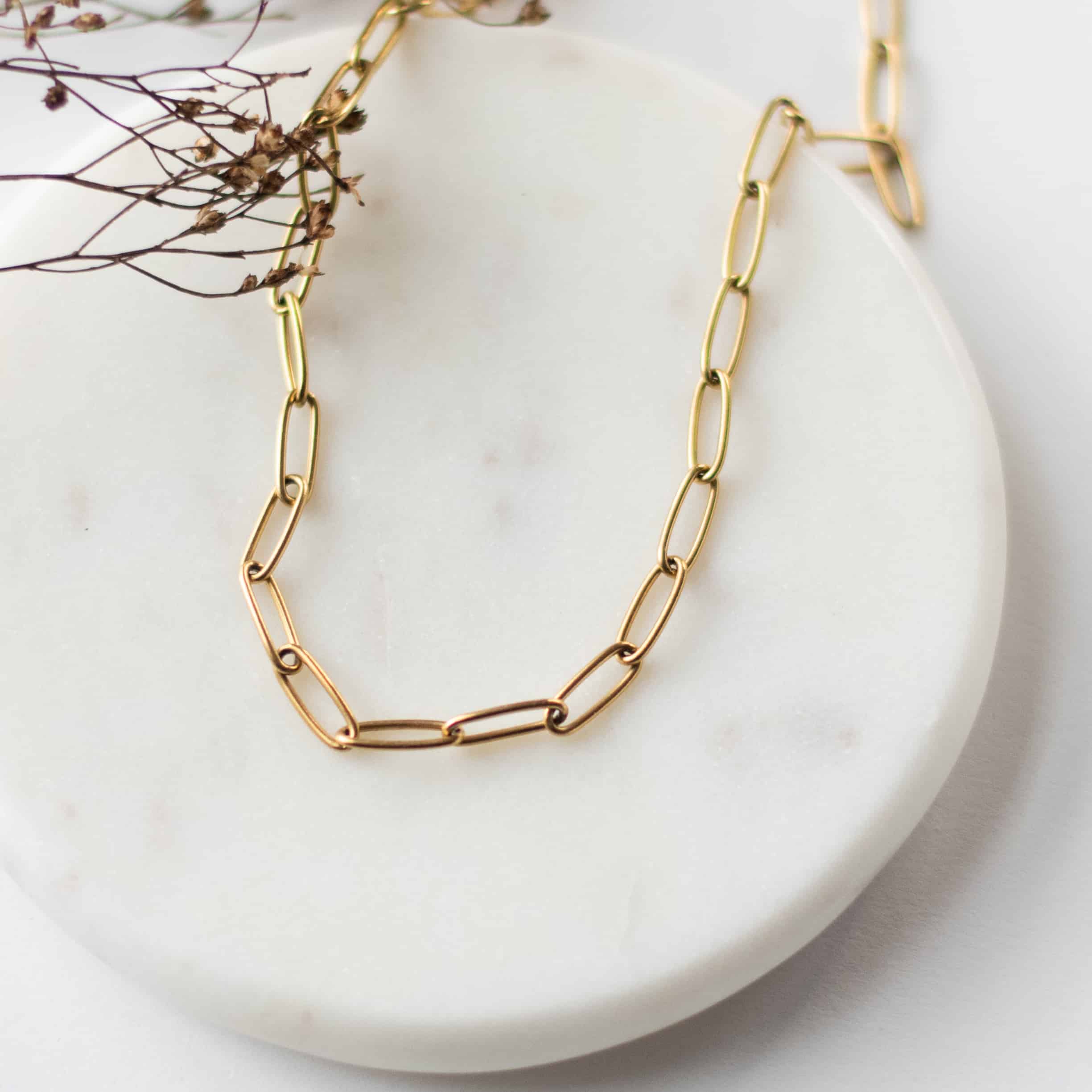 Sela Designs - Wholesale Link & Chain Necklace - High Quality Gold Plated Paperclip Necklace2