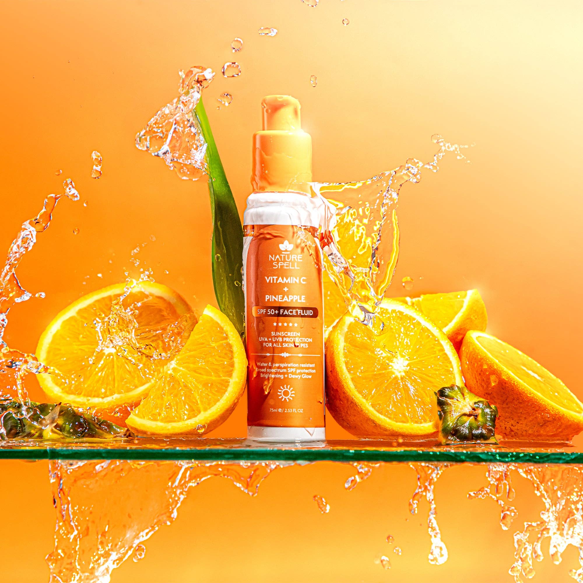 Nature Spell – wholesale Sunscreen – Nature Spell Vitamin C & Pineapple SPF50+ Face Fluid6