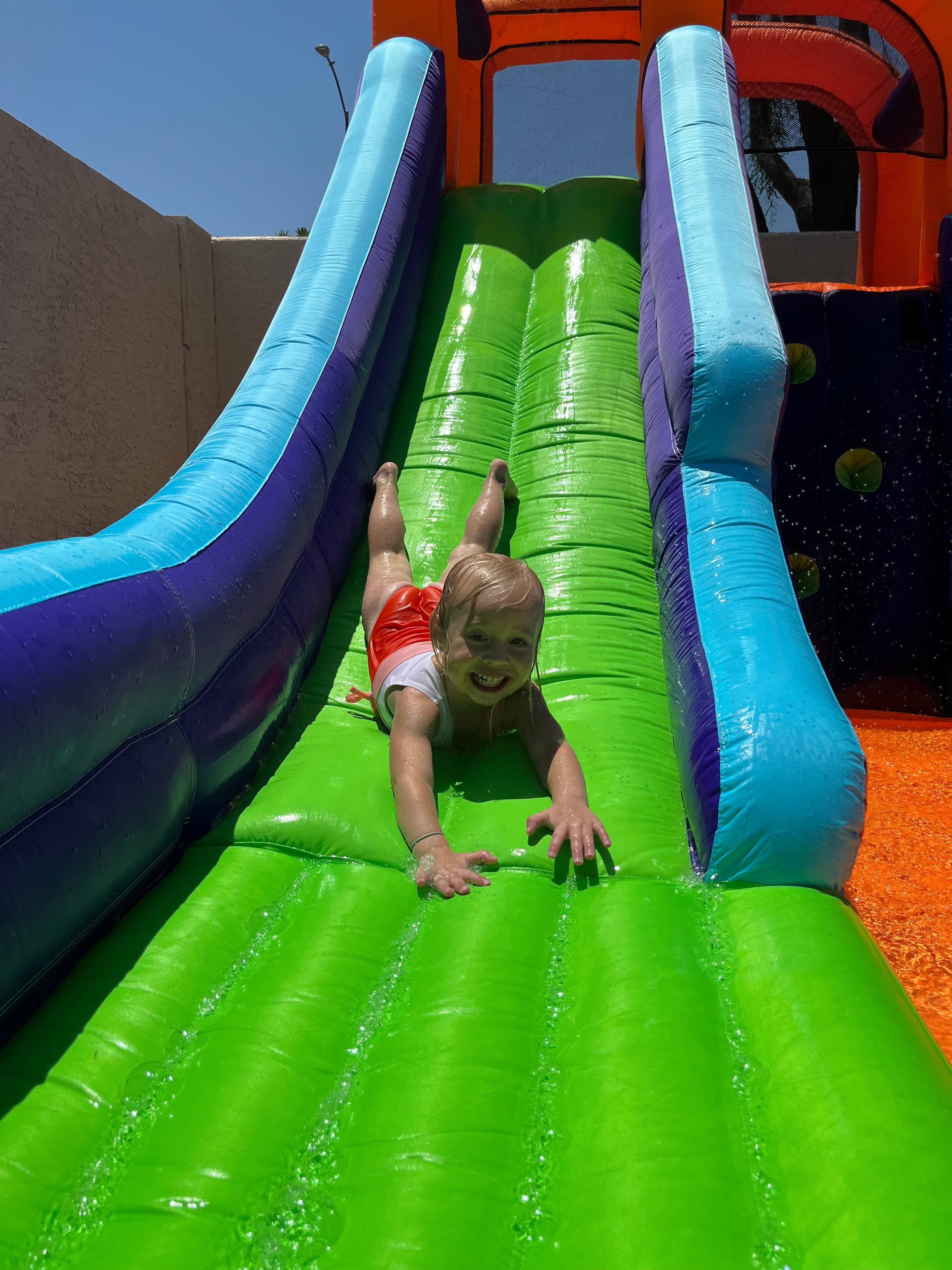 Salus Brands - Wholesale Inflatables - Double Slide Water Park with Climbing Wall & Water Cannon4