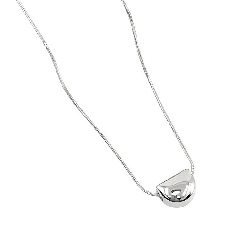 Sensibling Corp. - Wholesale Pendant/Charm Necklace - Stainless Steel Mini Half Moon Pendant Necklace4