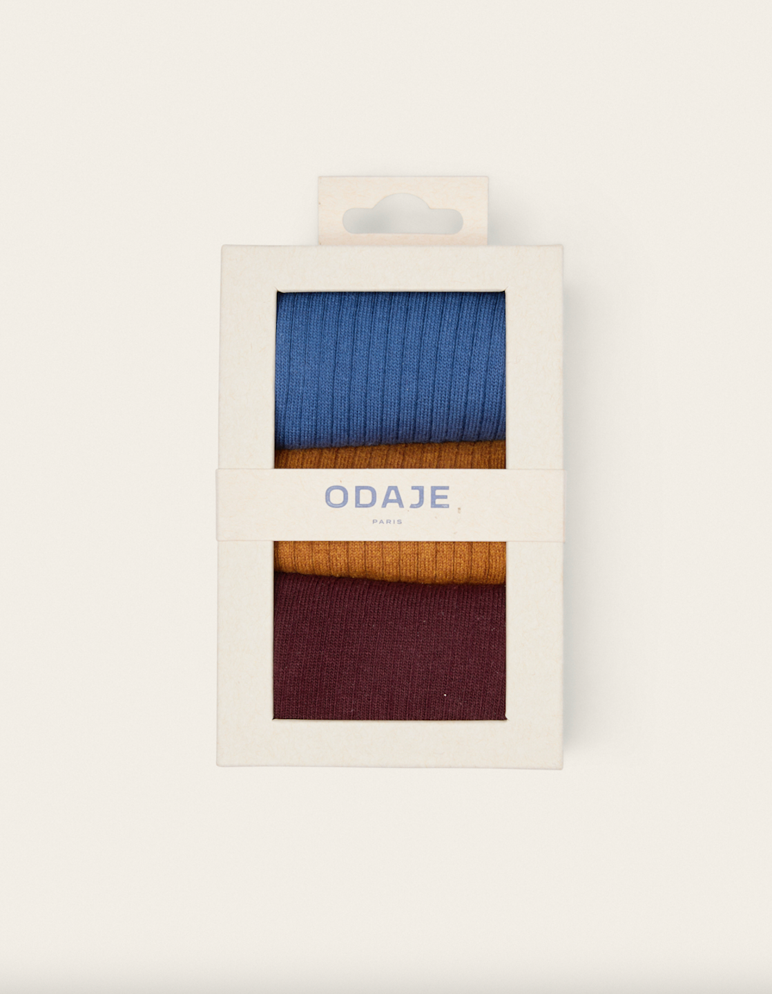 ODAJE - Wholesale Socks - Men's - 3-Pack Socks - Ribbed Blue Mustard Burgundy0