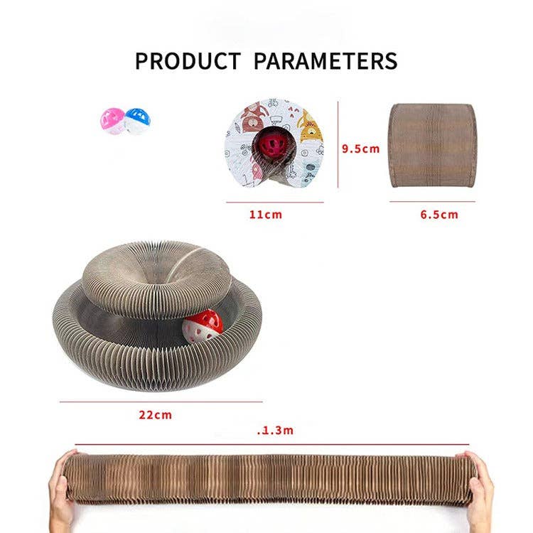 VIGOR – wholesale Kattkliare - Katt – Vikbar kattklösbräda med magiskt orgelspår och boll från VIGOR9