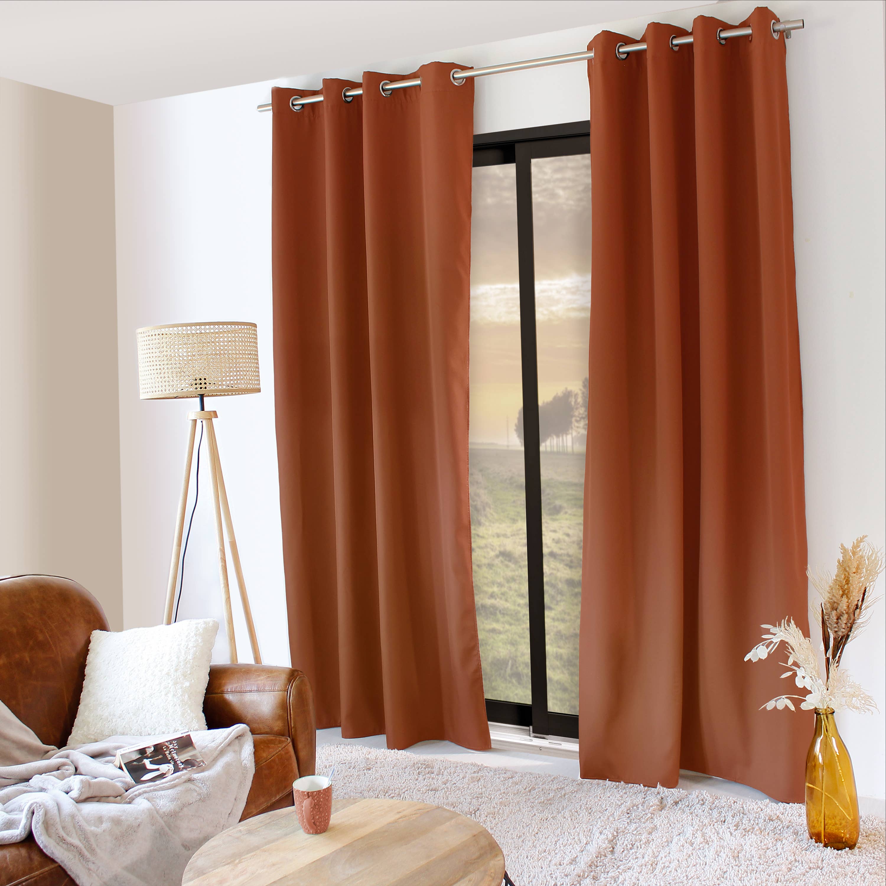 DECOSTARS - CmaDECO - Vendita all'ingrosso Tende - Tenda termica oscurante con occhielli, 135x240 cm, Glacier14